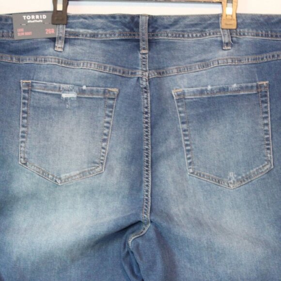 NWT Torrid Luxe Slim Boot Jeans Light Wash Super Stretch Plus Size 26 H13549 - Picture 6 of 12
